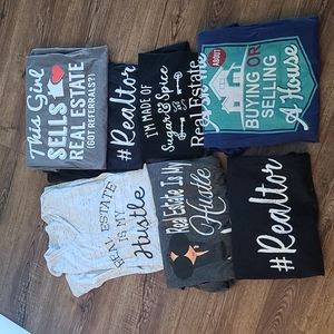 Set of 7 Real Estate T-Shirts Size L